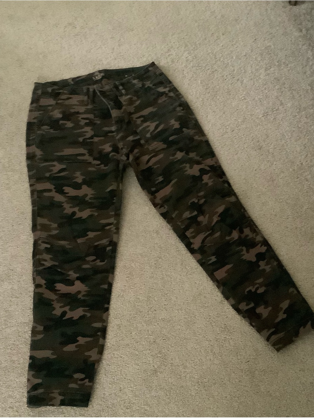White House Black Market Women's Camouflage Skinny Jeans - Green/Brown